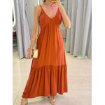 VESTIDO LONGO ANA HELENA TERRA COTA