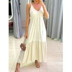 VESTIDO LONGO ANA HELENA AREIA