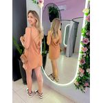 VESTIDO LETICIA CURTO MARROM