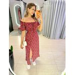 VESTIDO MIDI VIOLETA MARSALA