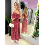 VESTIDO MIDI VIOLETA MARSALA