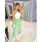 CALÇA CARGO ELASTICO VERDE