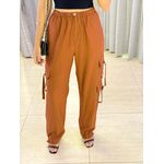 CALÇA CARGO ELASTICO MARROM