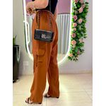 CALÇA CARGO ELASTICO MARROM