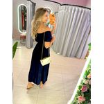 VESTIDO MIDI VIOLETA AZUL MARINHO
