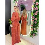 VESTIDO VIVIANE MARROM
