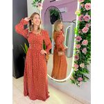 VESTIDO VIVIANE MARROM