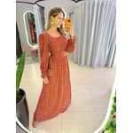 VESTIDO VIVIANE MARROM