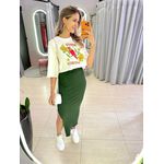 SAIA CANELADA LUIZA VERDE MILITAR