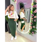 SAIA CANELADA LUIZA VERDE MILITAR