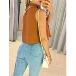 BLUSA ASSIMÉTRICA ISA MARROM