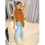 BLUSA ASSIMÉTRICA ISA MARROM