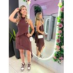 VESTIDO CAROLINE MARROM