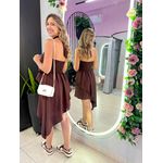 VESTIDO CAROLINE MARROM