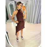 VESTIDO CAROLINE MARROM