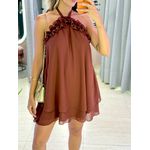 VESTIDO PÉROLA MARROM