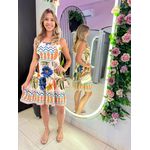 VESTIDO LARA CURTO OFF COLORIDO