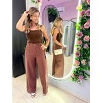 CROPPED TRICOT MODAL ALÇA LARGA MARROM