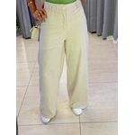 CALÇA PANTALONA LINHO BÁSICA CRU