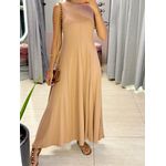 VESTIDO YASMIN CANELADO NUDE