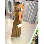 VESTIDO YASMIN CANELADO MARROM