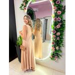 VESTIDO YASMIN CANELADO NUDE