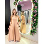 VESTIDO YASMIN CANELADO NUDE