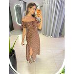 VESTIDO MIDI VIOLETA MARROM ESCURO