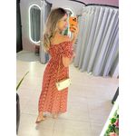 VESTIDO MIDI VIOLETA TERRA COTA