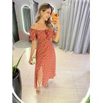 VESTIDO MIDI VIOLETA TERRA COTA