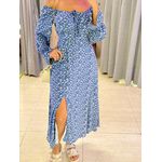 VESTIDO VIOLETA MANGA LONGA AZUL