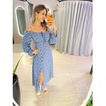 VESTIDO VIOLETA MANGA LONGA AZUL