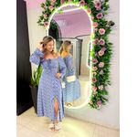 VESTIDO VIOLETA MANGA LONGA AZUL
