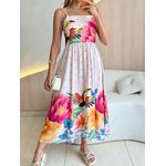 VESTIDO MIDI LAIS OFF COLORIDO