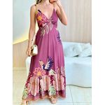 VESTIDO LONGO DENISE MARROM