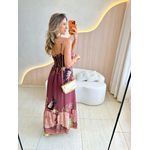 VESTIDO LONGO DENISE MARROM