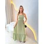 VESTIDO LAIS LONGUETE VERDE LISO