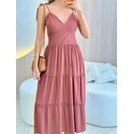 VESTIDO MIKAELY MARROM