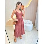 VESTIDO MIKAELY MARROM