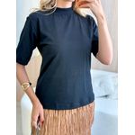 T-SHIRT BÁSICA ALGODÃO PRETO