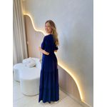 VESTIDO VALENTINA MANGA CURTA AZUL MARINHO