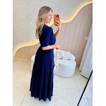 VESTIDO VALENTINA MANGA CURTA AZUL MARINHO