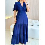 VESTIDO VALENTINA MANGA CURTA AZUL MARINHO