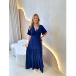 VESTIDO VALENTINA MANGA CURTA AZUL MARINHO