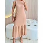 VESTIDO CANELADO TALITA NUDE