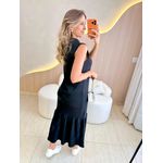 VESTIDO CANELADO TALITA PRETO
