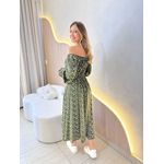 VESTIDO VIOLETA MANGA LONGA VERDE MILITAR