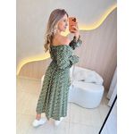 VESTIDO VIOLETA MANGA LONGA VERDE MILITAR
