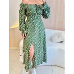 VESTIDO VIOLETA MANGA LONGA VERDE MILITAR