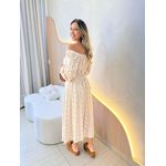 VESTIDO VIOLETA MANGA LONGA OFF/NUDE